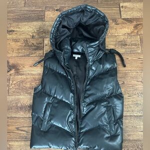 VICI faux leather puffer vest!